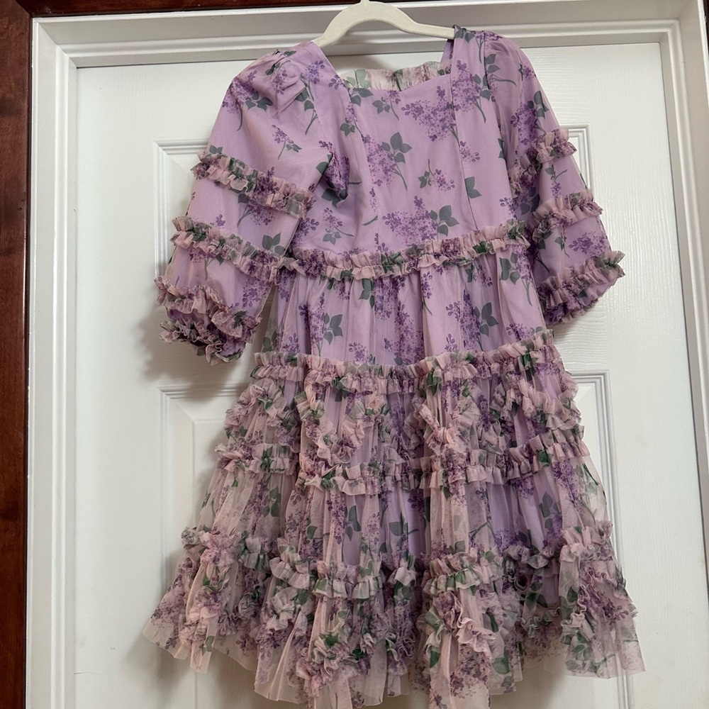 Ivy City Co mini Catherine Lilac Floral Ruffle Tiered Dress